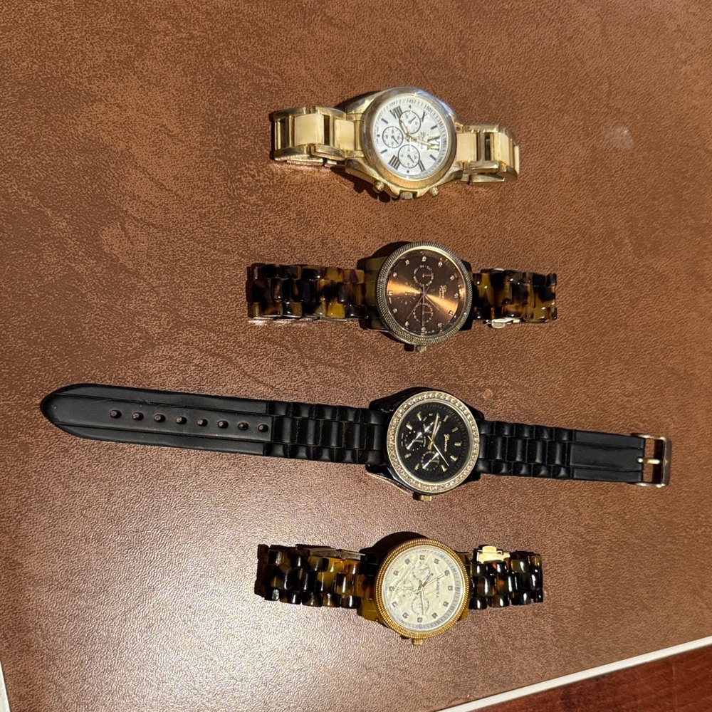 Stylish Watch Collection - Gold, Black, Brown